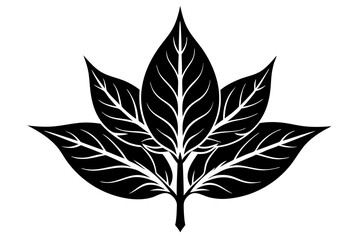Frost leaf icon silhouette vector illustration