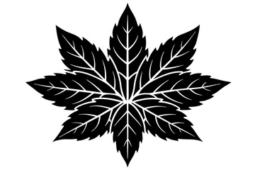 Frost leaf icon silhouette vector illustration