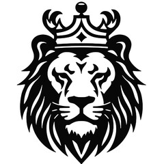 lion  head design logo vector