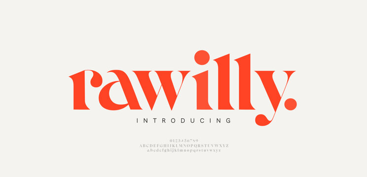 Elegant alphabet letters font logo classic minimal fashion designs. Typography modern sans fonts and number for logo brand. vector illustration