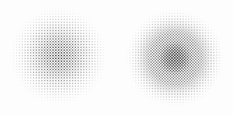 Set of black halftone dots backgrounds. vector modern dots halftone background