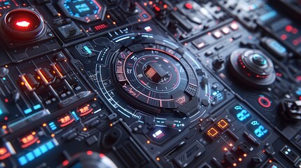 Fototapeta premium Infographic highlighting technological advancements with futuristic design