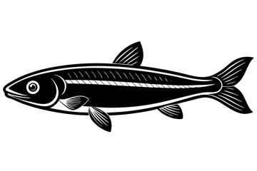 knife fish icon silhouette vector illustration