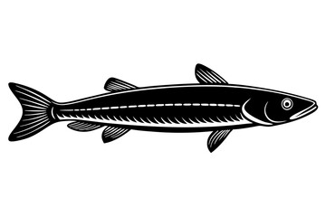 knife fish icon silhouette vector illustration