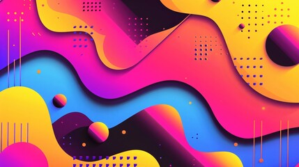 Fototapeta premium Abstract Colorful Background with 3D Shapes