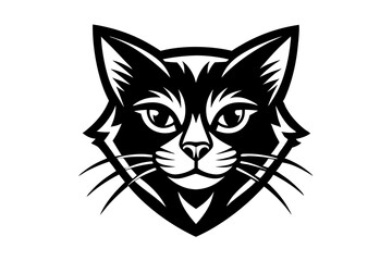 cat mascot logo icon silhouette vector art illustration