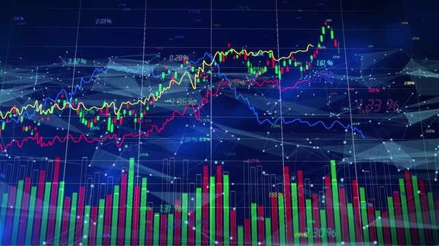 Stock market trends and data charts