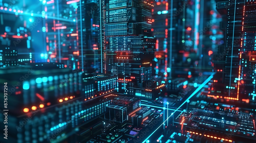 Aufkleber a high-definition shot of a central processing unit with a futuristic design.
