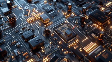 Obraz premium A high-definition shot of a central processing unit with a futuristic design.