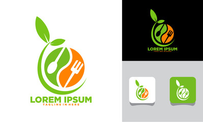 food catering logo icon set