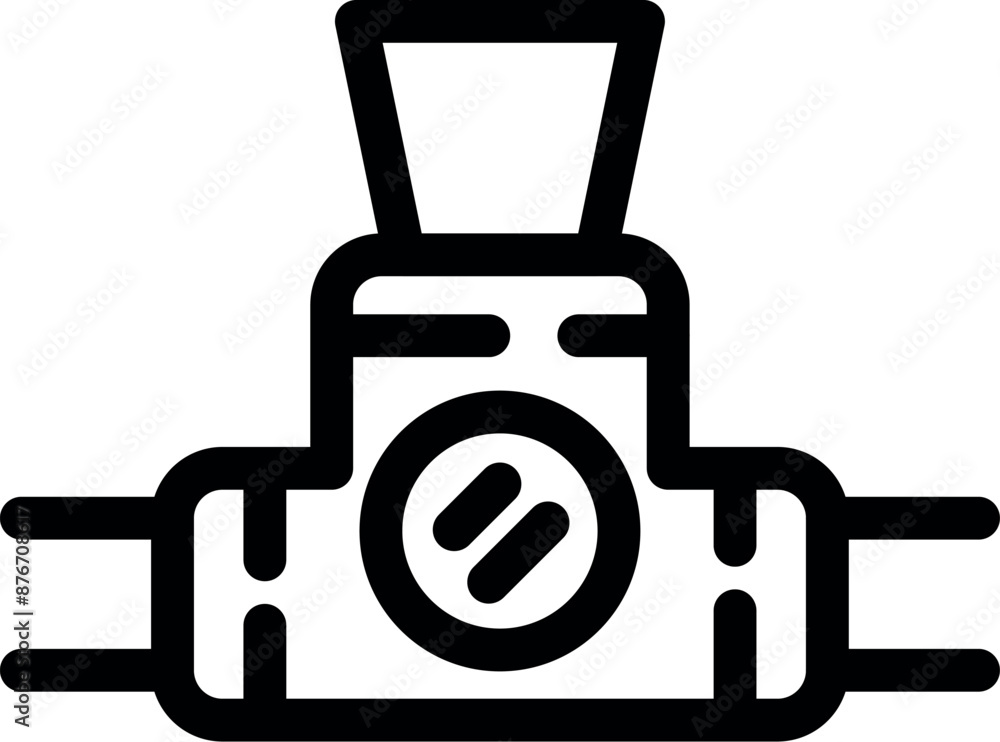 Aufkleber simple icon of a pipeline valve regulating the flow of liquids or gases