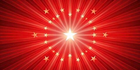 Vibrant red starburst background, red, starburst, color, burst, explosion, shiny, vivid, bright, abstract, dynamic, festive