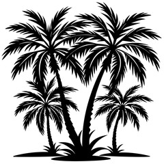 Fototapeta premium Stunning Vector Illustration of a Palm Tree for Your Creative Projects