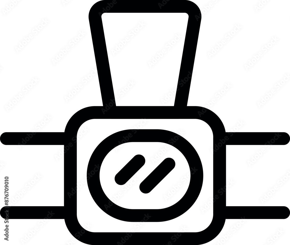 Aufkleber simple bold outline icon of a valve regulating the flow of a liquid inside a pipeline