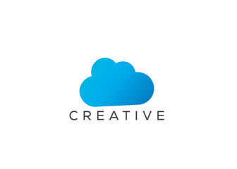 Minimal and professional cloud logo design template