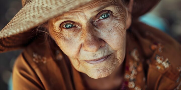 Portrait of a Mother Wise, Loving Gaze and Careworn Face. Concept Motherhood, Wise Gaze, Loving Embrace, Careworn Face, Portrait Photography