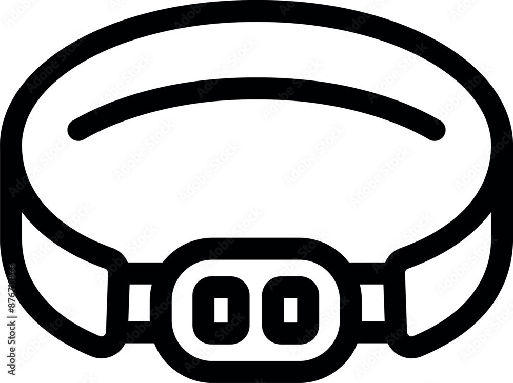 Aufkleber simple line icon of a smart bracelet with two buttons, ideal for representing wearable technology