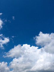 Background image of blue sky and white clouds in summer sky