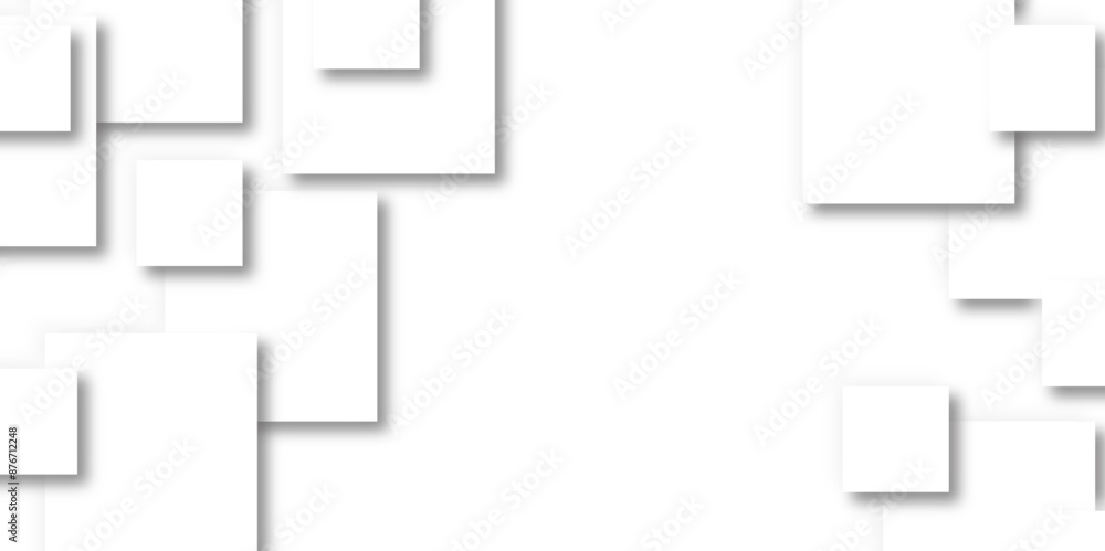 Poster abstract grey square shape with futuristic concept embossed papercut background with neomorphism abs