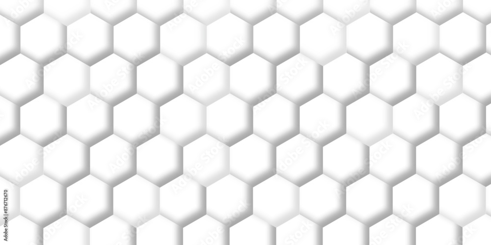Poster abstract white background with hexagons. abstract hexagon polygonal pattern background vector. seaml