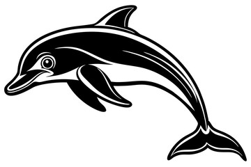 Dolphin icon silhouette vector illustration