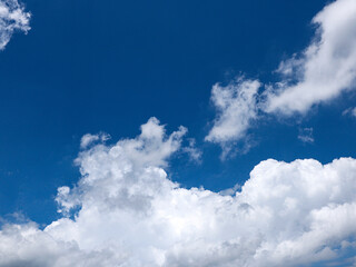 Background image of blue sky and white clouds in summer sky