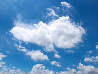 Background image of blue sky and white clouds in summer sky