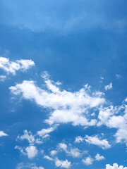 Background image of blue sky and white clouds in summer sky