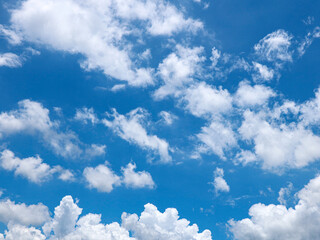 Background image of blue sky and white clouds in summer sky