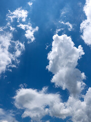 Background image of blue sky and white clouds in summer sky