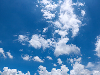 Background image of blue sky and white clouds in summer sky