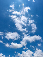 Background image of blue sky and white clouds in summer sky