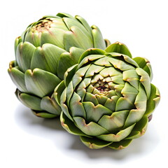 Fototapeta premium Artichokes close up isolated on white background. 