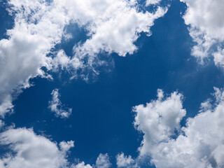 Background image of blue sky and white clouds in summer sky