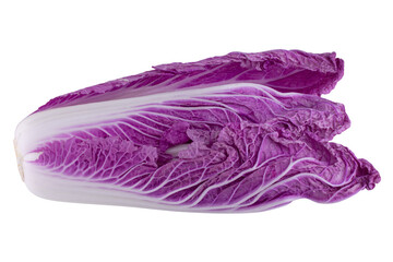 Obraz premium Purple chinese cabbage isolated on a transparent background.