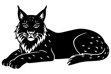 Lynx icon silhouette vector art illustration