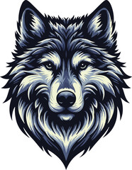 wolf head vector illustration