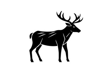 deer silhouette vector illustration