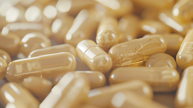 Detailed Close-Up View of Alpha-GPC Capsules for Cognitive Enhancement and Mental Clarity, Health Supplement Advertising