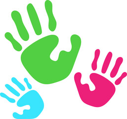 Colorful Handprints Illustration