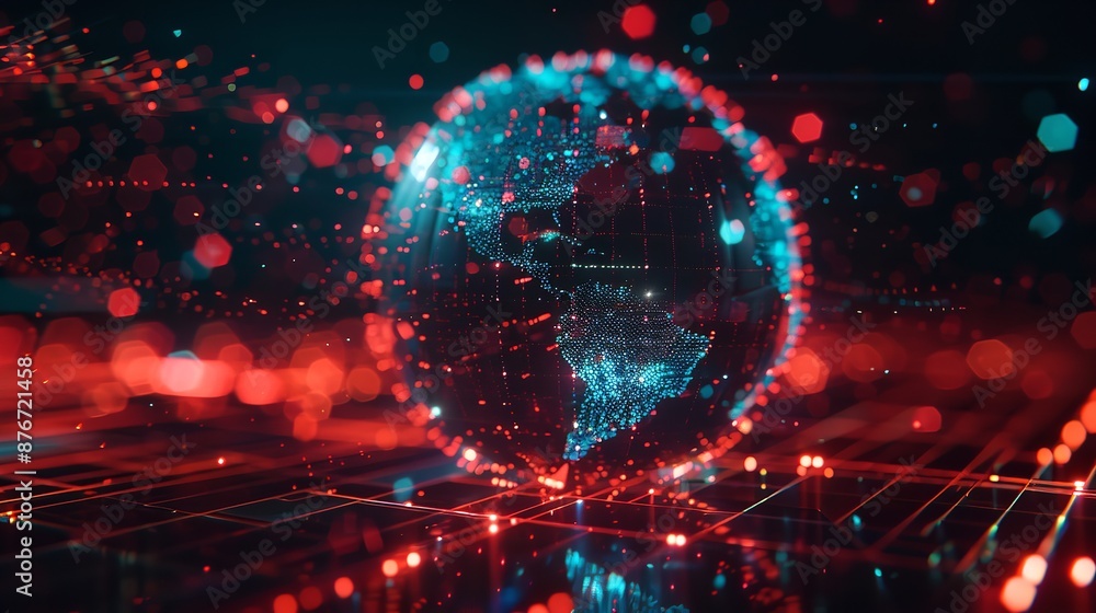 Poster futuristic smart city metaverse: abstract high-speed light effect with ai robot engineer technology 