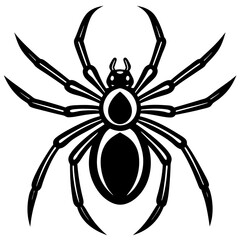 Spider icon silhouette vector illustration white background