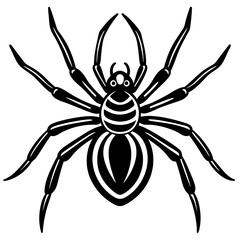 Spider icon silhouette vector illustration white background
