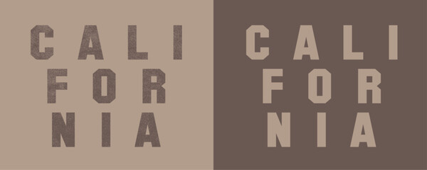 typographic slogan California vintage varsity graphic slogan vector.  