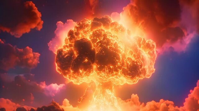 mushroom-shaped cloud w