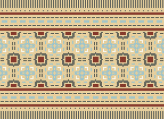 Peruvian american indian pattern tribal ethnic motifs geometric seamless vector fabric background