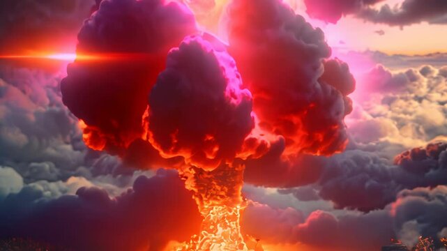 mushroom-shaped cloud w