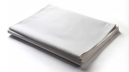 Folded Newspaper. Isolated On White Background.