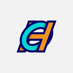 Initial Letter HO or OH Logo, Monogram Logo letter H with O combination, design logo template element, vector illustration