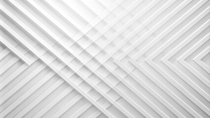 Obraz premium Abstract White Geometric Background With Intersecting Diagonal Lines And Squares.